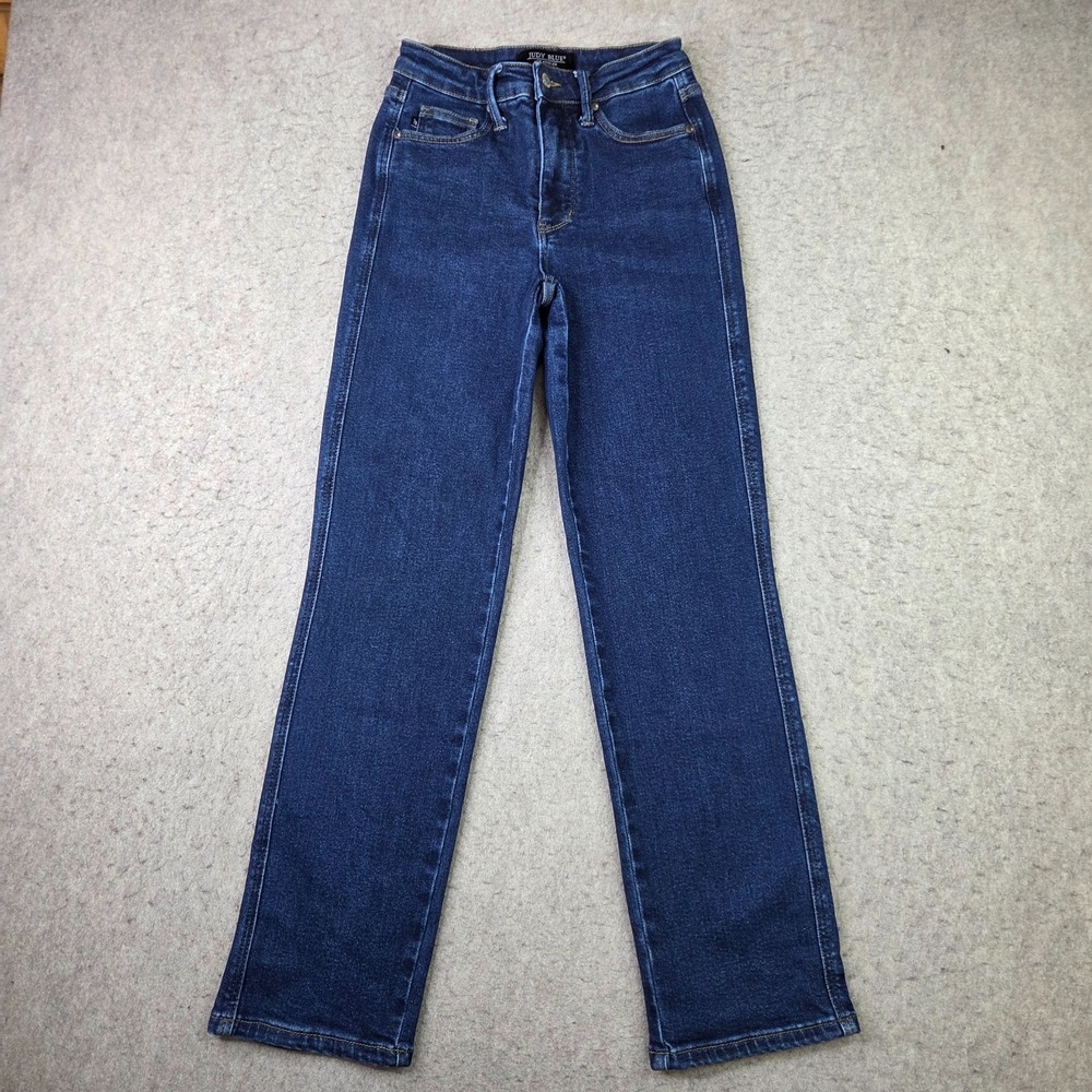 Judy Blue Womens 1/25 Dark Wash Straight Leg Jeans Stretch JB88575 DK